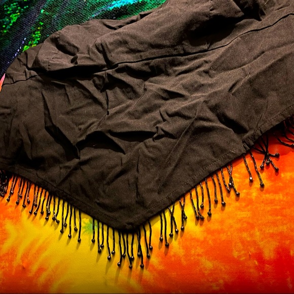 ⚡️⚡️ Vintage Venezia Dangly Beaded Bling Strapless V Front Crop Top ⚡️⚡️ - Picture 3 of 7